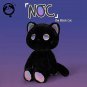 37CM Black Cat Plush Toy Cute Reflective Dazzle Eyes Dark Series Figure To Send Friends Birthday