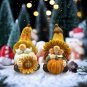 Garden Gnome Statue 2 Pack Resin Gnome Figurine Pumpkin Ornaments Outdoor Statues Home Decor