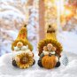 Garden Gnome Statue 2 Pack Resin Gnome Figurine Pumpkin Ornaments Outdoor Statues Home Decor
