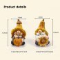 Garden Gnome Statue 2 Pack Resin Gnome Figurine Pumpkin Ornaments Outdoor Statues Home Decor