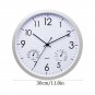 1PC Outdoor Waterproof Clock With Thermometer Digital Display Ornament