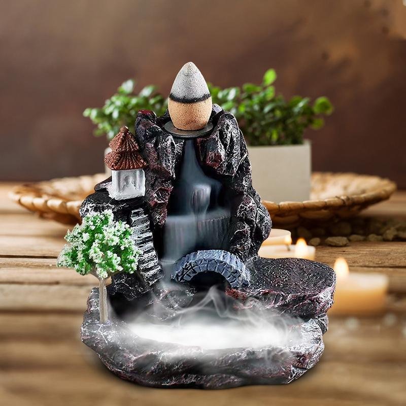 Backflow Incense Burner Ceramic Waterfall Backflow Incense Burner For Home And Office Decoration