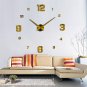 3D Digital Wall Clock Frameless Wall Clocks Wall Stickers For Home Living Room Decor