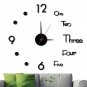 3D Digital Wall Clock Frameless Wall Clocks Wall Stickers For Home Living Room Decor