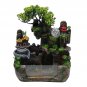 Tabletop Resin Waterfall Fountain Indoor Rockery Waterflows Statue w/LED Light Feng Shui Relaxation