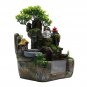 Tabletop Resin Waterfall Fountain Indoor Rockery Waterflows Statue w/LED Light Feng Shui Relaxation