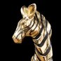 Golden Zebra Craft Sculpture Resin Simulation Animal Statue Golden Horse Decorative
