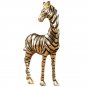 Golden Zebra Craft Sculpture Resin Simulation Animal Statue Golden Horse Decorative