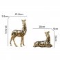 Golden Zebra Craft Sculpture Resin Simulation Animal Statue Golden Horse Decorative
