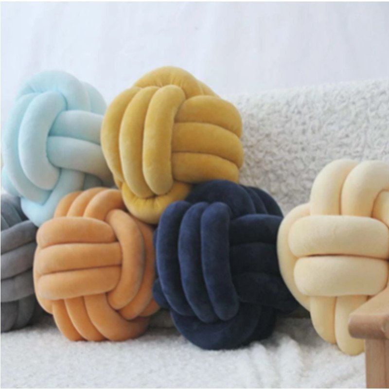 20cm Soft Creative Knot Ball of yall Cushion Bed Lounge Bench Stuffed Pillow Home Decor Bedroom