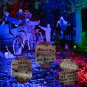 3pcs Halloween Outdoor Decorations Letter Plaque Yard Stake Sign for Lawn Yard Prop Decoration