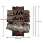 3pcs Halloween Outdoor Decorations Letter Plaque Yard Stake Sign for Lawn Yard Prop Decoration