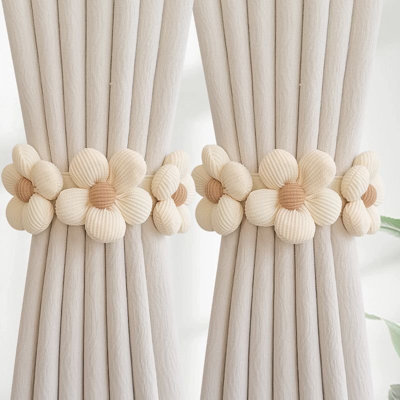 Flowers Curtain Tieback High Quality Elastic Holder Hook Buckle Clip Pretty and Fashion