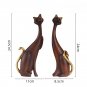 Couple Cat Resin Sculpture Set 2pcs Home Decoration Oil Painting Graffiti Lovers Cat
