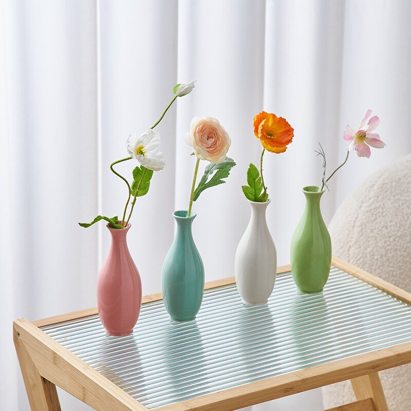 Nordic Ceramic Hydroponic Vase Living Room Decor Tabletop Flower
