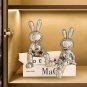 Electroplating Rabbit set of 2pcs Sculpture for Home Decor office desk Decoration Living Room