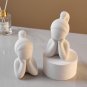 Nordic Aesthetic Ceramic Decor Family Statue Abstract Home Decor Accessories