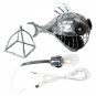 Vintage Angler Fish Desk Lamp Shark Shape Night Light USB Metal Art Lantern Ornament Bedroom