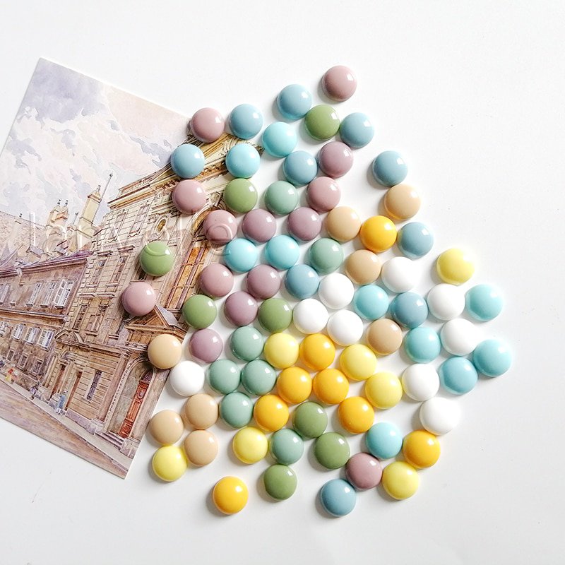10PCS Cute Round Fridge Magnets Small Colorful Refrigerator Stickers 13mm Souvenir Gifts Mini