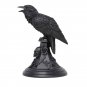 Home Decor Resin Sculpture Craft Decorated Vintage Gothic Black Crow Candlestick Halloween