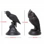 Home Decor Resin Sculpture Craft Decorated Vintage Gothic Black Crow Candlestick Halloween