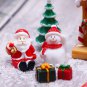 1Set 1:12 Dollhouse Miniature LED Christmas House Elk Santa Claus Snowman Christmas Tree