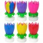 Lotus Candle Rotating Musical Singing Candle Disposable Candle Birthday Party Gift Kid Cake