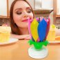 Lotus Candle Rotating Musical Singing Candle Disposable Candle Birthday Party Gift Kid Cake