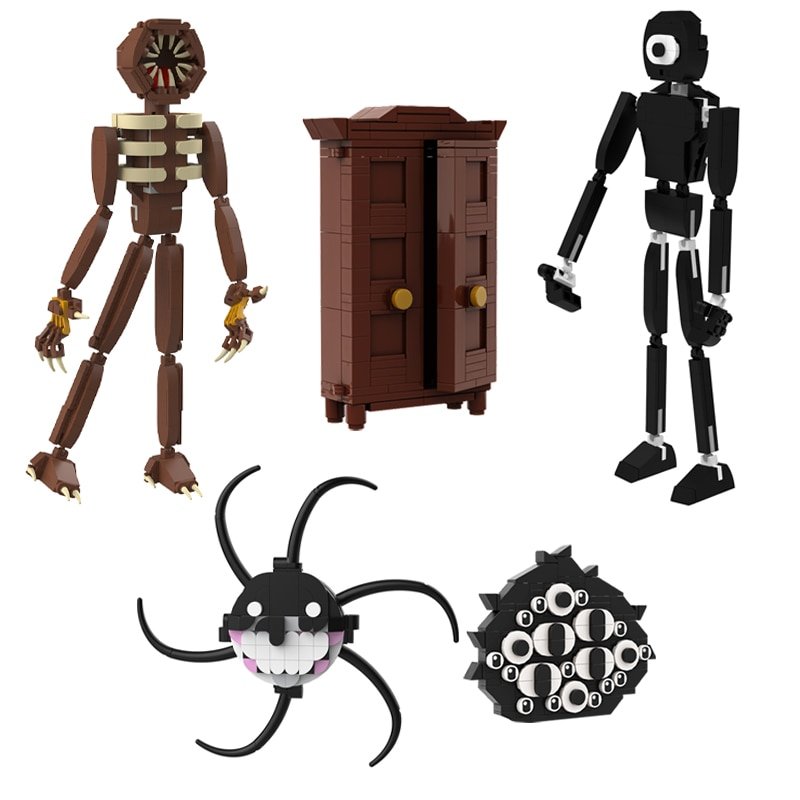 MOC Doors Demo Figures Building Block Set Horror Game Screech Tentacle Monster Villains Brick Toy