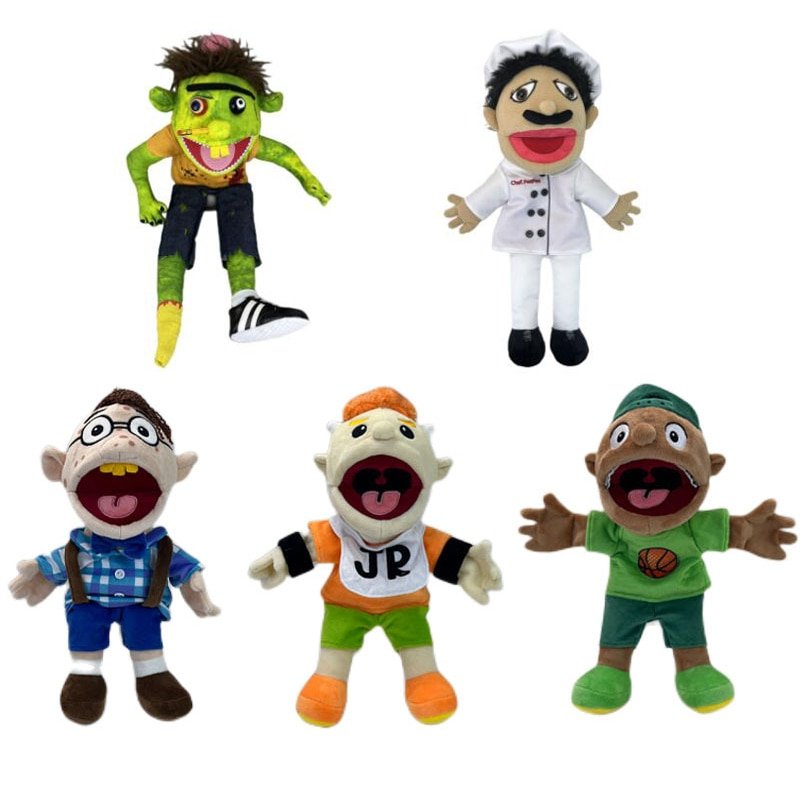 Anime Jeffy Friends Hand Puppet Cartoon Plushie Toy Soft Cartoon Funny Finger Puppet Toy