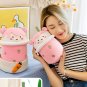 Cute Boba Milk Tea Plushie Toy Soft Stuffed Apple Pink Strawberry Taste Milk Tea Hug Pillow