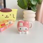 Cartoon Sanrio Hellokittyed Kuromi My Melody Cinnamonroll Pompom Purin Porcelain Mug Cute Girl Kids