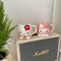 Cartoon Sanrio Hellokittyed Kuromi My Melody Cinnamonroll Pompom Purin Porcelain Mug Cute Girl Kids