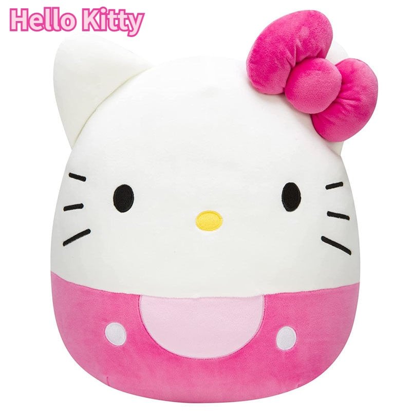 Kawaii Hello Kitty Plush Toy Sanrio Cute Stuff Doll Kt Cat With Red Glasses Plush
