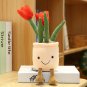 Lifelike Tulip&Succulent Plants Plush Stuffed Toys Soft Bookshelf Decor Doll Creative Potted Flowers