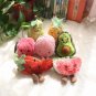 Cartoon Fruit Plushie Pendant Avocado Watermelon Pineapple Pear Soft Keychain Keyring Bag
