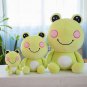 25CM New Cool Green Frog Plush Toy Super Soft Elastic Shy Cute Smile Little Frog Doll