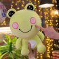 25CM New Cool Green Frog Plush Toy Super Soft Elastic Shy Cute Smile Little Frog Doll