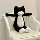 50CM Tea Rice Cat Plush Toy Black And White Splicing Plush Kawaii Cat Sleeping Leg Doll