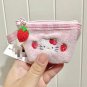 Hellokitty Sanrio Kawali Coin Purse Headphone Bag Sundry Storage Bag Plush Embroidery Mini Cute
