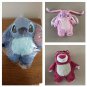 Disney Anime Strawberry Bear Stitch Winter Plush Hot Water Bottle Water Warm Hand Plush Doll