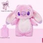 Disney Anime Strawberry Bear Stitch Winter Plush Hot Water Bottle Water Warm Hand Plush Doll