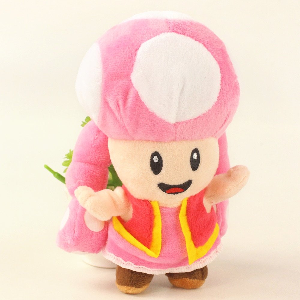 17cm Cartoon Toad Toadette Mushroom Plush Toys Hot Game Soft Dolls 6345