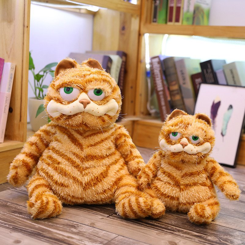 Angry Fat Cat Orange Cute Plush Toys Anime Simulated 30/45cm Cartoon Baby Sofa Decor