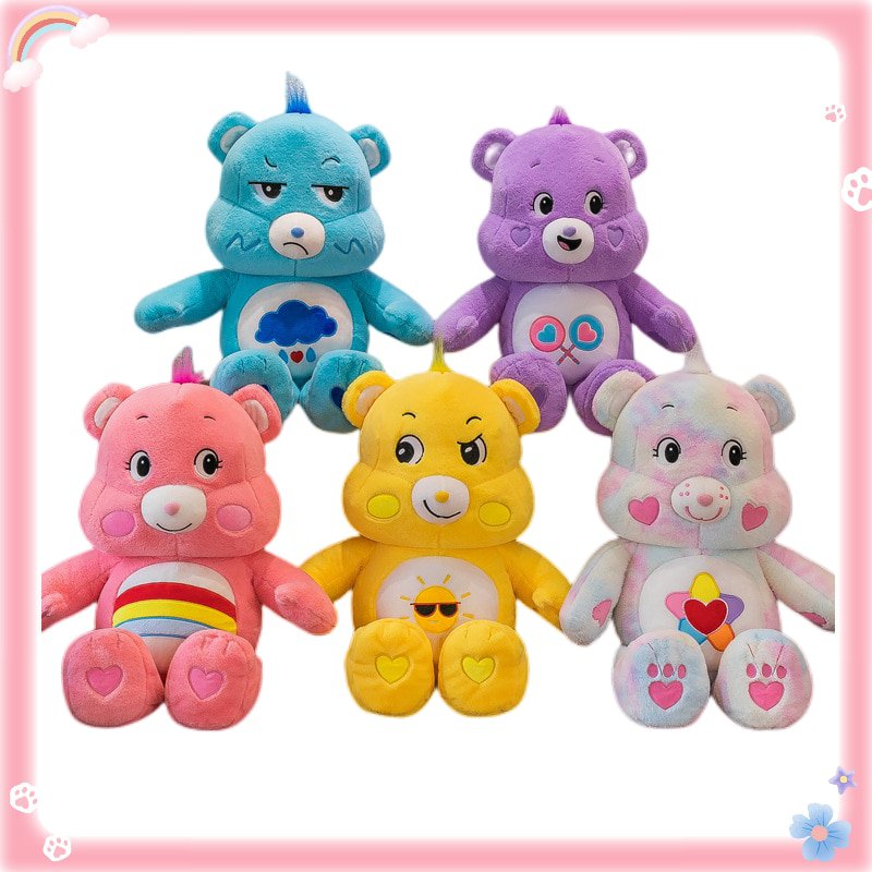 New CareBear Rainbow Bear Cartoon Plush Doll Super Soft Soothing Sleeping Doll