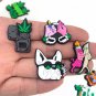 Cartoon weed PVC Shoe Charms Funny leaf Shoe Aceessories Fit women's