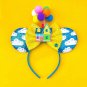 Disney Pixar UP Hair Accessories For Women Sequin Bow Hot Air Balloon Ears Headband Girl