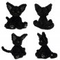 28cm Black Cat Plush Magic Doll Curly Cat Soft Throw Pillow Cartoon Animal Stuffed Doll Toy