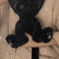 28cm Black Cat Plush Magic Doll Curly Cat Soft Throw Pillow Cartoon Animal Stuffed Doll Toy