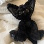 28cm Black Cat Plush Magic Doll Curly Cat Soft Throw Pillow Cartoon Animal Stuffed Doll Toy